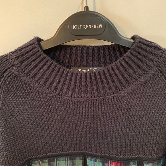 Splicing Checked Sweater - Picture 5 of 8